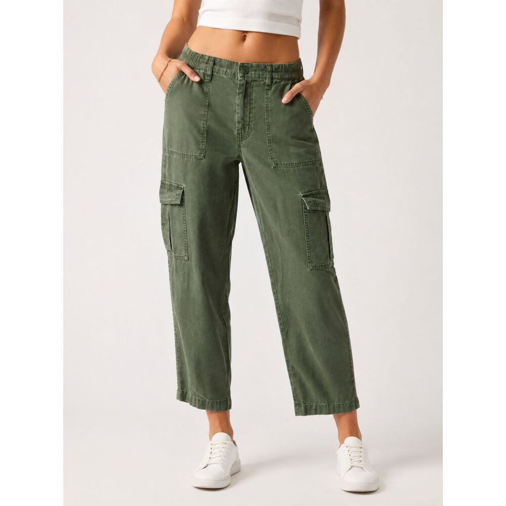 Aeropostale Womens Small Olive Green Cargo Pants Cotton Utility Y2K Gorpcore